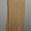 The Loft NWT Eyelet Open Back Maxi Dress Yellow/White Size 14 Petite Photo 3