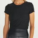 Beyond Yoga  Featherweight Twist Out Cropped Tee T Shirt Darkest Night Black Grey Photo 5