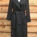 St. John  Caviar Black Knit Wool Blend Belted Coat Photo 0