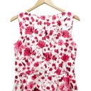 Oscar de la Renta  Pink & White Floral Stretch Cotton A-Line Dress Women’s Size 6 Photo 6