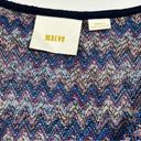 Maeve  byAnthropologie - Westwater Knit Chevron Blue Dress Drop Waist- Size Small Photo 5