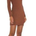 Tularosa  Valen Mini Dress Ribbed Chocolate Photo 0