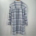 Pilcro and the Letterpress  Tunic Dress Coverup Blue Plaid Gauzy Light SZ Large Photo 2