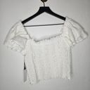 ASTR  The Label White Shirred Crop Top Off The Shoulder NWT sz Large Photo 1