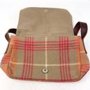 American Eagle  Pink And Tan Plaid Shoulder Bag Wool Mini Flap Photo 8