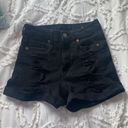 American Eagle Black High Waisted Jean Shorts Photo 0