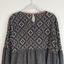 THML  Anthropologie Top Boho Flair Sleeve Geometric Jacquard Size Medium Photo 8