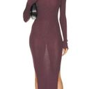 Amethyst RICK OWENS Ribbed Long Sleeve Dress in  Large Womens Maxi Knit Bodycon Photo 10