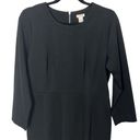 J.Crew  Dress Long Sleeve Zip-Up Ponte Sheath Black Women’s Size 8 Photo 1