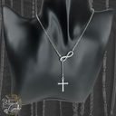 infinity Silver  and Cross Y Necklace Photo 3