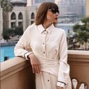 ZARA NWT  Long Sleeve Belted Shirt Dress Sz Small Button Down Wrap Around Tie Photo 1