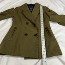 American Eagle  Green Wool Blend Anchor Buttons Thick Blazer Jacket Photo 3