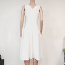 Etcetera White Flowy V- Neckline Sleeveless Dress With Pockets Sz 4 Photo 5