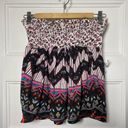 Billabong | Floral Print Strapless Top Black/Pink Sz Medium Photo 5