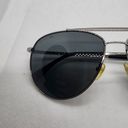 Lacoste  Polarized Silver & Black Aviator Sunglasses & Case Photo 5