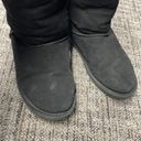 BEARPAW Gently Used  Black Suede Fleece Lined Boots Size 7 Photo 8