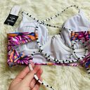 The Cove Salt +  Lilac Hawaii Printed Bikini Top Small Photo 3