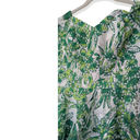 Lilly Pulitzer Green White Floral Off-The-Shoulder Tiered Ruffle Mini Dress Photo 8