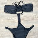 Matte Collection black cut out one piece bikini size M. Photo 2