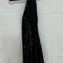 Meshki  Jayne Sequin Sleeveless Halter Bodycon Mini Dress Black Women's Size XS Photo 3