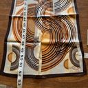 Oscar de la Renta  Vintage Silk Scarf Geometric Half Circles Lines Oblong NWT Photo 10