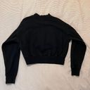 Good American Black Cropped Pull Over Photo 2