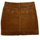 Patagonia  brown mini corduroy skirt, pockets, belt loops, buttons, size 6 Photo 2