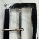 The Bar Silver Tone and Black Simple Basic Belt Buckle Photo 4