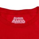 Nintendo Super Mario Long Sleeve T-Shirt Red Tee Crew Neck Video Game Photo 2