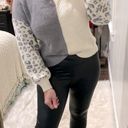 ee:some  grey leopard print sweater size small/medium Photo 2