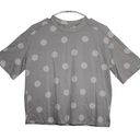 Rachel Zoe Womens  Gray White Casual Pull Over Crewneck Short Sleeve Shirt Size S Photo 0