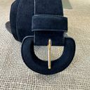 Amanda Smith Vintage  Wide Black Suede Belt And Buckle Small 26-30 In Photo 9