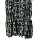 Agua Bendita  Target Mini Dress Navy Floral Flutter Strappy Sleeve Size Medium Photo 4