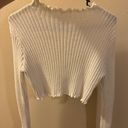 SheIn White Cropped Sweater Photo 0