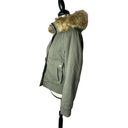 Sebby  Juniors Faux-Fur‎ Trim Hooded Bomber Jacket Green Large Photo 2