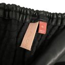 Pilcro Anthropologie Black Faux Leather Bandeau Crop Top Photo 5