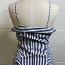 L'Academie L’academie Revolve Blue White Stripe Button Down Tank Tie Front Size Small Photo 2