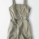 American Eagle  (AE) Olive Overall Utility Dress Photo 0