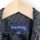 American Vintage Vintage Evan Picone Brown Blue Black Paisley Retro Blazer Coat M Photo 3