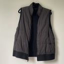 Banana Republic  Black Grey Padded Puffer Classic Zipper Front Vest size Large Photo 2