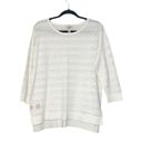 st. john's bay NWT Ivory White Open Stitch Knit Sweater Photo 0