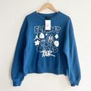 Nike Jordan Brooklyn Graphic Fleece Crew Neckline Sweatshirt Blue Photo 0