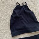 Kimberly  C Ribbed Tank Bike Short Set Black Size Small Photo 1