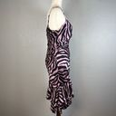 Betsey Johnson Vintage  Wiggle Bodycon Dress Size 10 Pink Black Animal Print Silk Photo 4