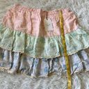 Free The Roses  Color Block Eyelet Trim Detail Mini Skirt size Large Photo 6