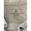 The Loft  Corduroy Long Sleeved Button Down Shirt Peter Pan Collar Puff Sleeve SZ L Photo 7