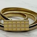 The Bar Vintage Buckle Gold Tone Coil Stretch Cinch Belt Size XS Small S Womens Photo 0