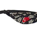 Nike  Heritage Fanny Pack Crossbody Waist Bag Hip Purse Black White All Over Red Photo 0
