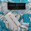 Lane Bryant  NWT Size 22/24 Blue & White Floral Print Rayon Knit Skirt w/ Pockets Photo 2