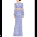 Mac Duggal NWT  Gorgeous Sequined Faux Wrap Cut Out Puff Sleeve Gown Dress Photo 3